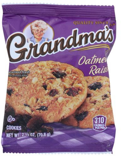 할머니 쿠키 오트밀 레이즌 맛 4팩 팩당 2개 Grandma's Cookies Oatmeal Raisin Flavored 4 Packs 2 per pack, 1개