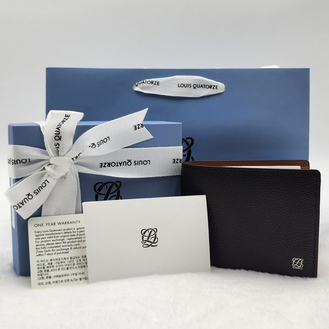 정식 AS가능[LQ by LOUIS QUATORZE]루이까또즈 남성 반지갑 브라운 / 선물포장