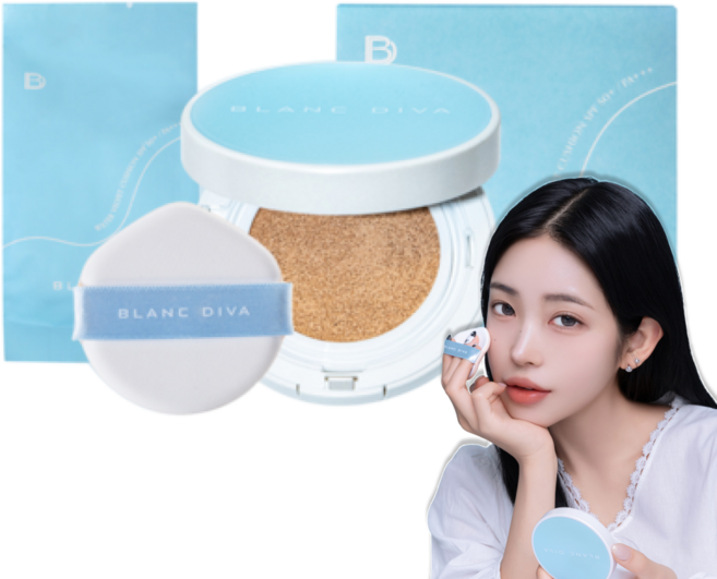 블랑디바 워터벨벳 쿠션 본품13g+리필13g(세트) 4종, 21호 바닐라 본품13g+리필13g(세트), 1개