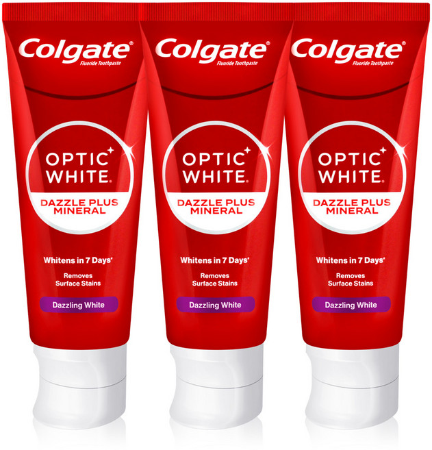 콜게이트 옵틱 화이트 다즐링 민트 치약, 100g, 3개