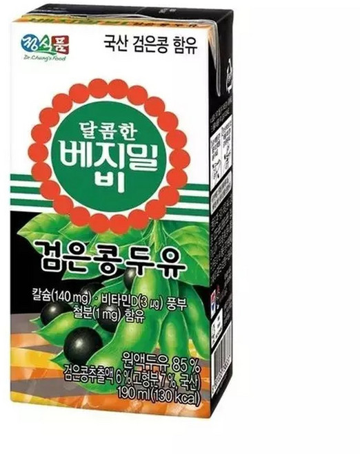 달콤한베지밀B검은콩두유80팩, 190ml, 80개