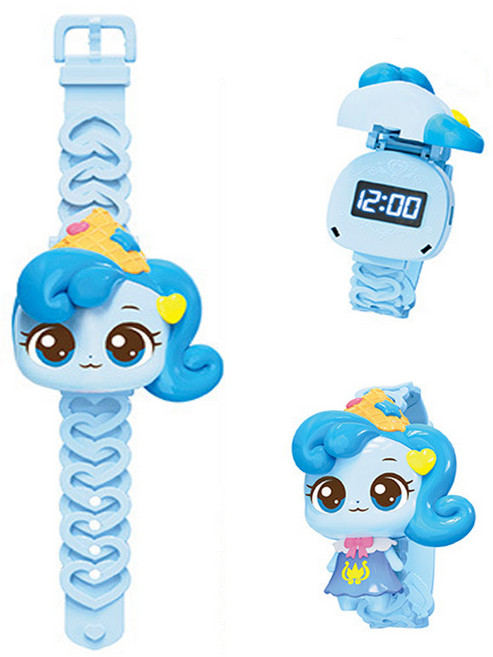 캐치티니핑 전자 손목시계 악세사리 모장 변신 시계 선물XT-921427-199419, 1개, 파란색