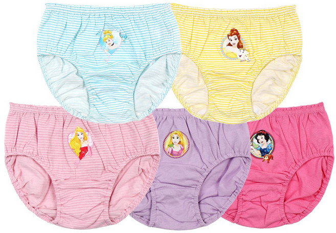 아동 속옷 여아 배변 팬티 프린세스 팬티 5매