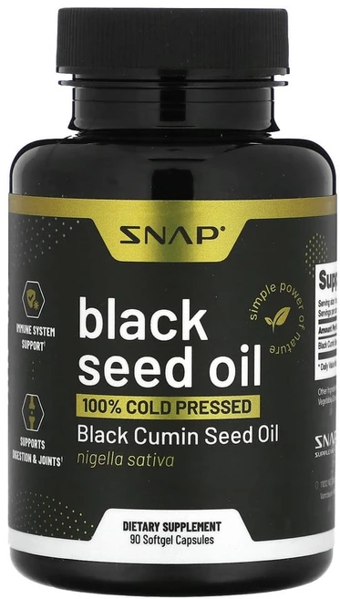 아이허브 블랙 씨드 오일 500mg 소프트젤 캡슐 90정, Snap Supplements, 블랙 씨드 오일, 50, 1개 - 쿠팡