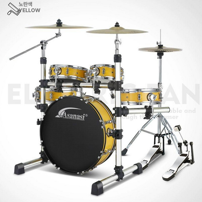 Asanasi 가성비 R70 버스킹 휴대용, 1개, 옐로우 3 심벌 심벌