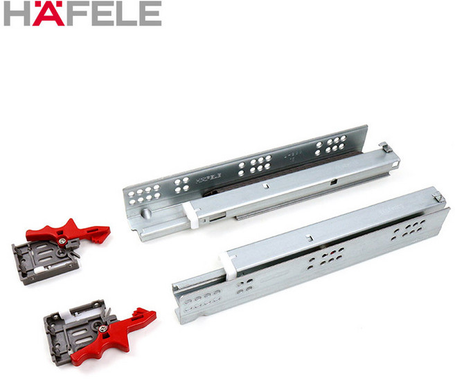 [철물공장] 헤펠레 댐핑 언더레일 (타공), 1개, 250mm