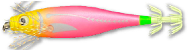 쎈피싱 스매쉬 야광바늘 이카엣지 에기 수평 쭈꾸미 갑오징어 문어 한치 쪼꼬미, A04 55mm옐로우핑크, 1개