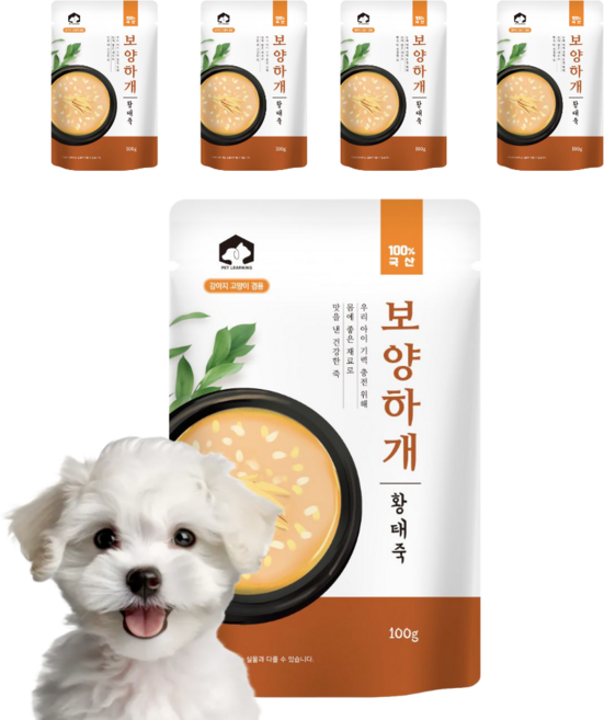 강아지 고양이 보양식 죽 보양하개, 황태, 100g, 5개