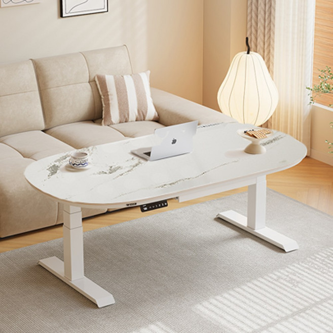 아우스 DT04 3STEP 고강도 듀얼모터 세라믹 전동 모션 거실 테이블 모션테이블 높이조절테이블 좌식모션데스크 리프팅테이블 리프트업 소파테이블, 파텍 제이드(유광)+화이트 프레임 1200x700mm
