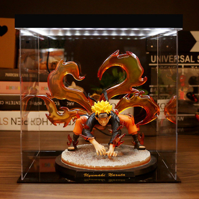 火影忍者模型公仔 鳴人佐助鼬卡卡西六道仙人雕像擺件, 1個, 23cm九尾鳴人,只買手辦