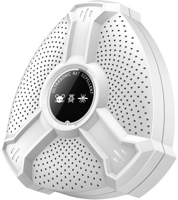 W26 超聲波驅鼠器家用, 白色 三角形驅鼠器, 1個