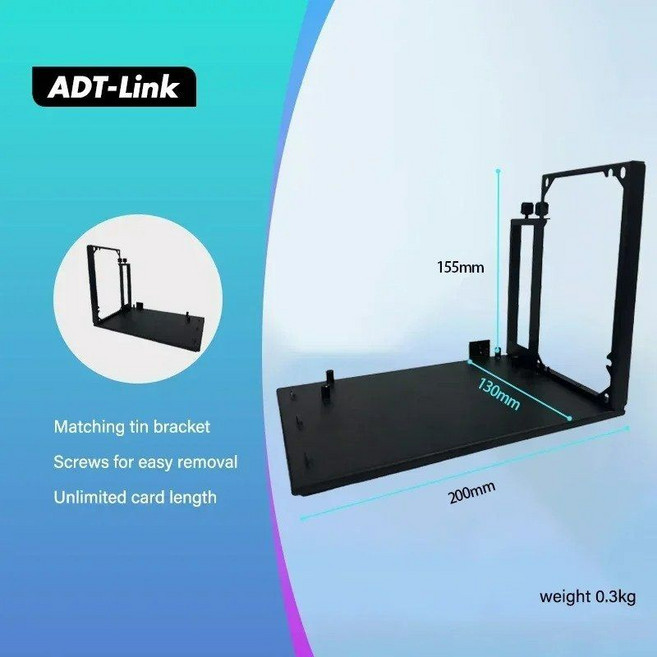 Oculink 64Gbps PCI-E 4.0x4 그래픽 도크 EG01 G38 GPU 노트북 도킹 스테이션 eGPU 케이스 8Pin ATX 800W 전원 공급 장치, EG01 ATX Brackets, 06 EG01 ATX Brackets