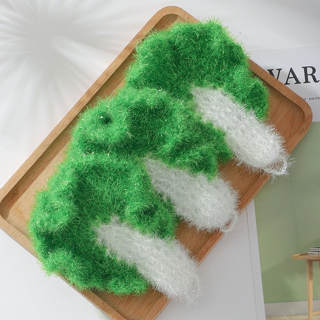 배추수세미 주방수세미 아크릴수세미 식기세척수세미 논스틱수세미 보풀없는수세미 두꺼운수세미 기름제거수세미 얼룩제거수세미 다용도수세미 주방청소용품 수제수세미 편리한수세미 내구성좋은수세미, 1개, 1개