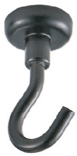 [철물공장] 초강력 네오디움 원형 후크 자석고리 16mm YJ, 블랙, 1개