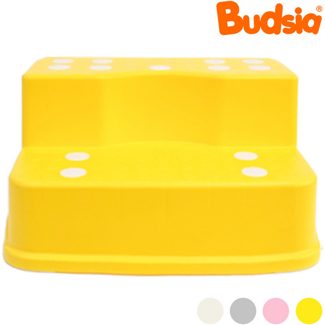 [버드시아] 프리미엄 비비드 2단 유아 디딤대 2026 New 컬러 라인업, 옐로우, 1개