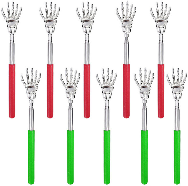 해골손 4단 접이식 스텐 휴대용 안테나 효자손 F타입, 08)혼합B, 10개