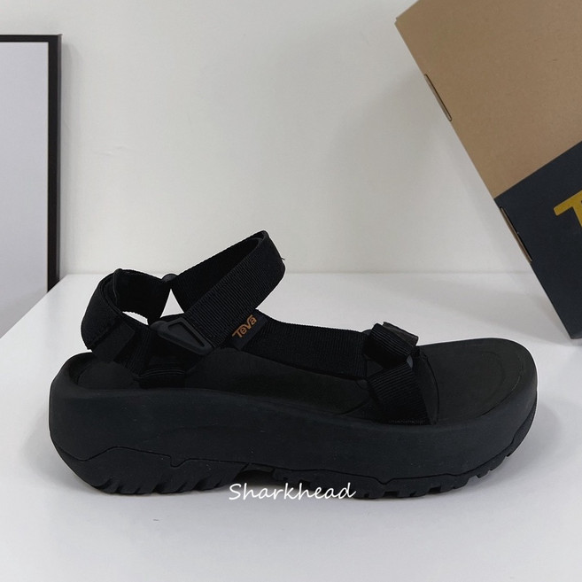 Teva Hurricane XLT2 厚底 涼鞋 奶茶色 灰白色 焦糖色 全黑色 織帶羅馬涼鞋, 全黑,23