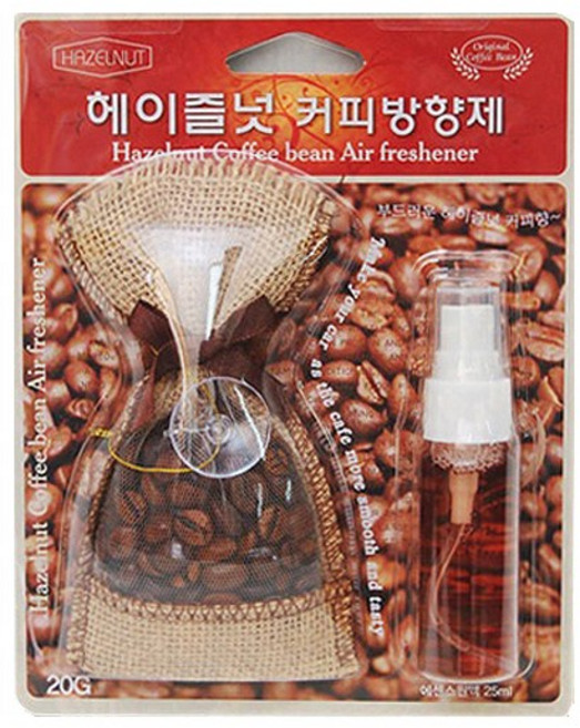 헤이즐넛향 원두커피 주머니 방향제 자동차냄새제거, 1개
