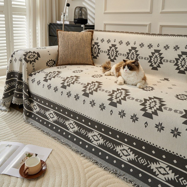 티지피 사계절 소파패드 소파커버 소파덥개 부드러움 인테리어, 1개, 다크 그레이