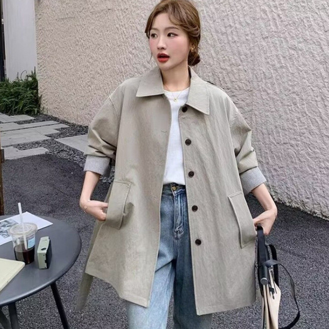 휠렉스 여성 카라넥 패션 데일리 오버핏 베이직 트렌치코트 JT421