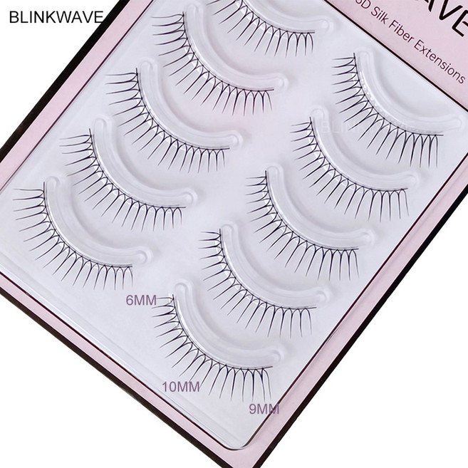 드림 디어 줄기 자연 자형 타입 투명 업그레이드 부드러운 14MM 속눈썹, BWG-08, 1개