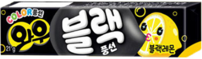 오리온 와우 블랙풍선 블랙레몬 21g 1개입 풍선껌, 1개
