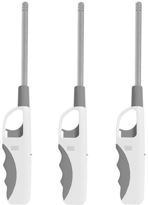 고급 다용도 가스 점화기 - 3개, 화이트