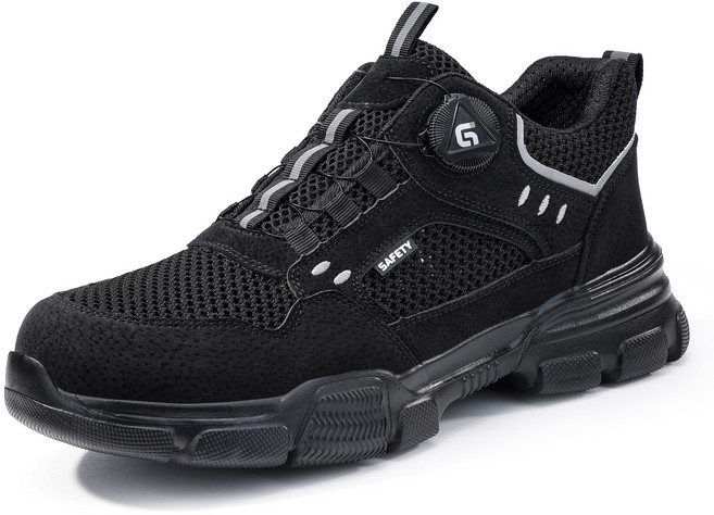 HONGHAI 남자 안전화 경량 작업화 4인치 통기성 안전화