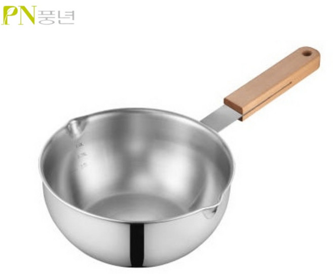 PN풍년 위더스 우드라이트 IH 스테인리스 우드 멀티팟 WWMPT-18B(IH), 18cm, 혼합색상, 1개