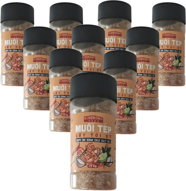 베트남 새우 소금 60g x 10통 칠리 갈릭 킹콩마트 푸꾸옥 고추 무이톰 muoitep, 10개