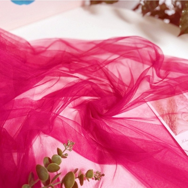 CRT 008 탐나요 촘촘한 망사 원단 무지 투투 패브릭 샤샤 대폭 천 드레스 모기장, 1개, 진핑크