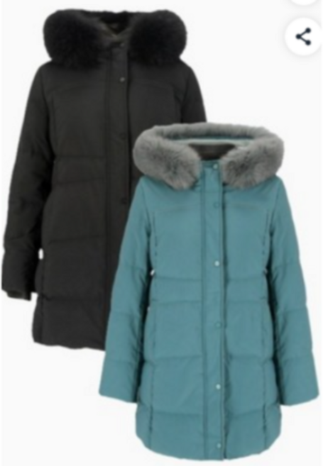 [지센창원] 이월상품 여성 폭스후드 슬림 중기장 오리털 다운 패딩 LCDWOA27