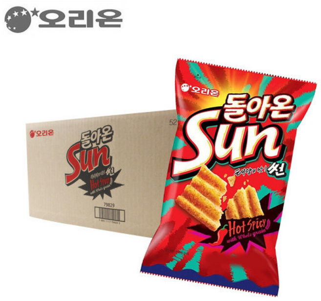 (박스)오리온 썬 핫스파이시맛 대용량과자, 1개, 135g