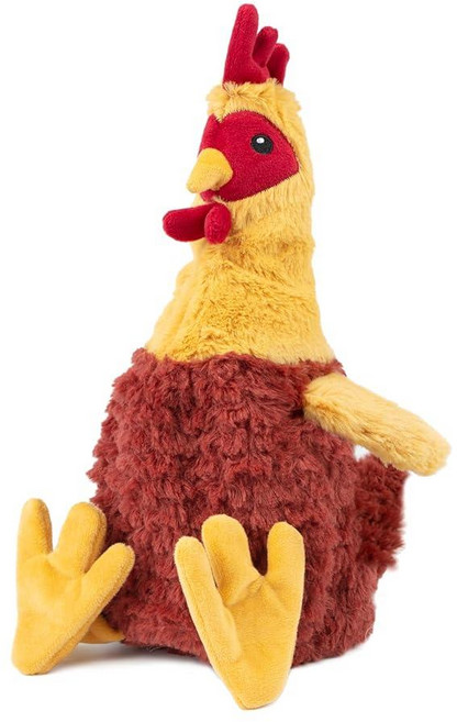 Best Pet Supplies 인터랙티브 삑삑이 강아지 츄잉 장난감 츄어 소형 중형 및 대형견 및 페치 애호가를 위한 이상적인 강아지 장난감 - 크링클 덕 (화이트 옐, Crinkle Chicken (Wine Red)