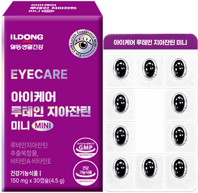 일동생활건강 아이케어 루테인 지아잔틴 미니, 1개, 30정