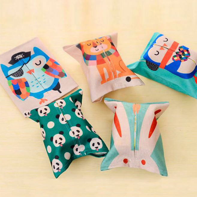 다용도 휴대용 건티슈 파우치 티슈 커버, 1개, 판다