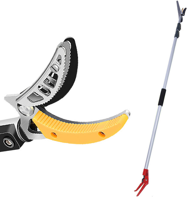 레버식 고지가위 3m (가지치기 과일 3단 수확 나무가지 장대), 1개