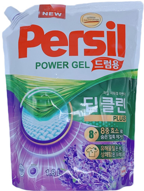 퍼실 딥클린 플러스 라벤더젤 드럼용 액상세제 리필, 1개, 1.8L