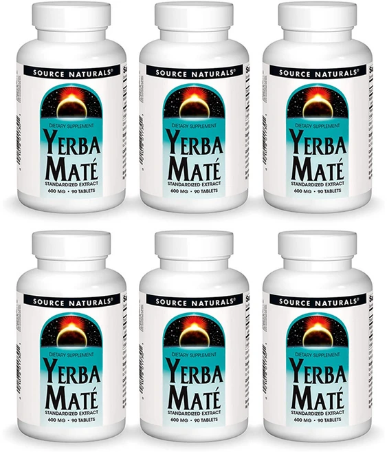 소스내츄럴스 예르바 마떼 600mg 타블렛, 90정, 6개 - 쿠팡