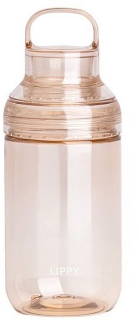 OSK LIPPY 手提式透明水瓶 環形手柄 拿取更便利, 琥珀, 1個, 700ml