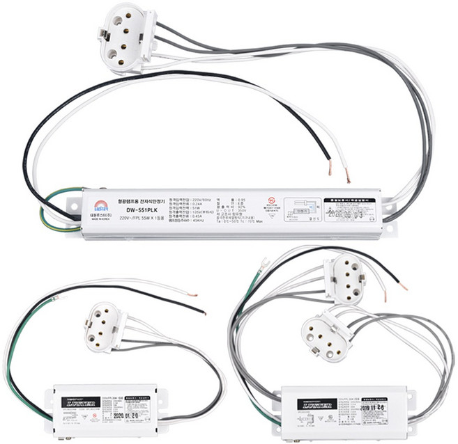 대원루스터 형광등안정기+소켓 모음 국산KS 32W 36W 45W 55W, 1번_PL 32W 1등용 슬림+소켓 1개, 1개