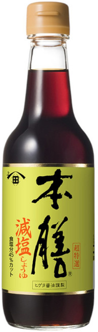 HIGETA SHOYU 本善 輕鹽醬油, 360ml, 1個