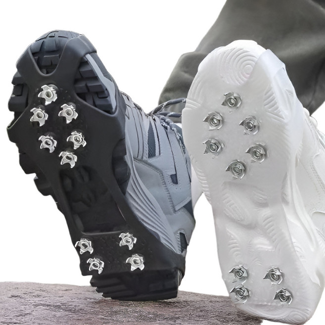 지티피싱 바다 갯바위 신발 아이젠 미끄럼방지 낚시 등산용 탈부착 스파이크, 260, 블랙L(260-280)