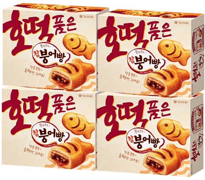 오리온 호떡품은 참붕어빵, 372g, 4개