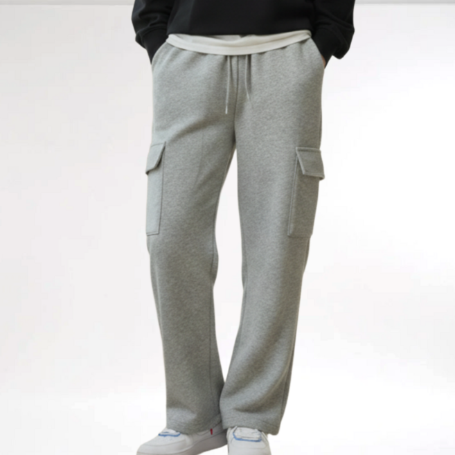 제이지나 남자 트레이닝 바지 카고 와이드 조거팬츠 밴딩 포켓