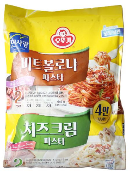 오뚜기 미트치즈크림파스타(4인)_냉동 1290g, 7세트, 1.29kg