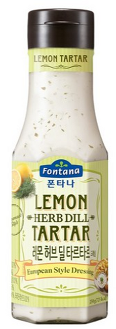 폰타나 레몬 허브 딜 타르타르 드레싱, 250g, 1개