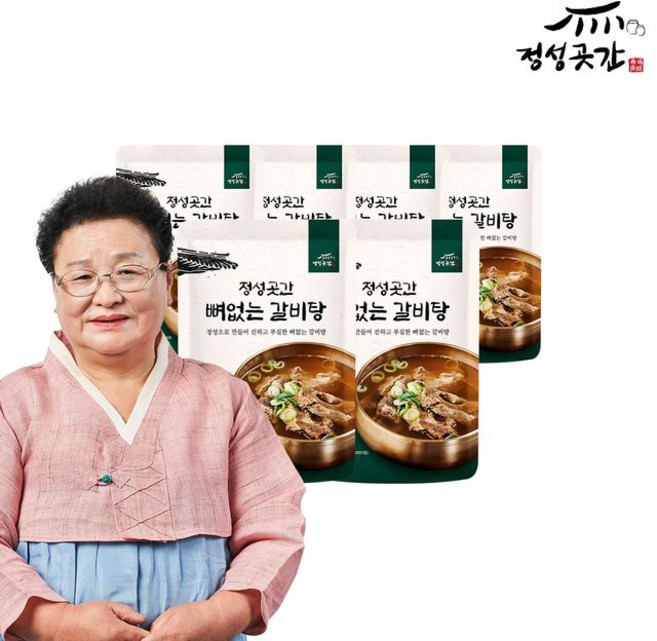 정성곳간 강순의 명인의 뼈 없는 갈비탕, 800g, 6개