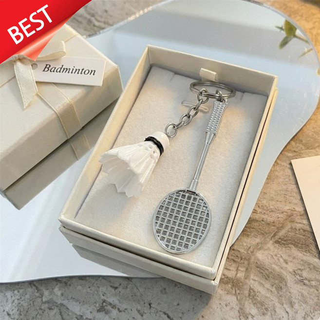 진노바 배드민턴 라켓 셔틀콕 동호회 기념품 굿즈 열쇠고리 키링, 1개, 베이직