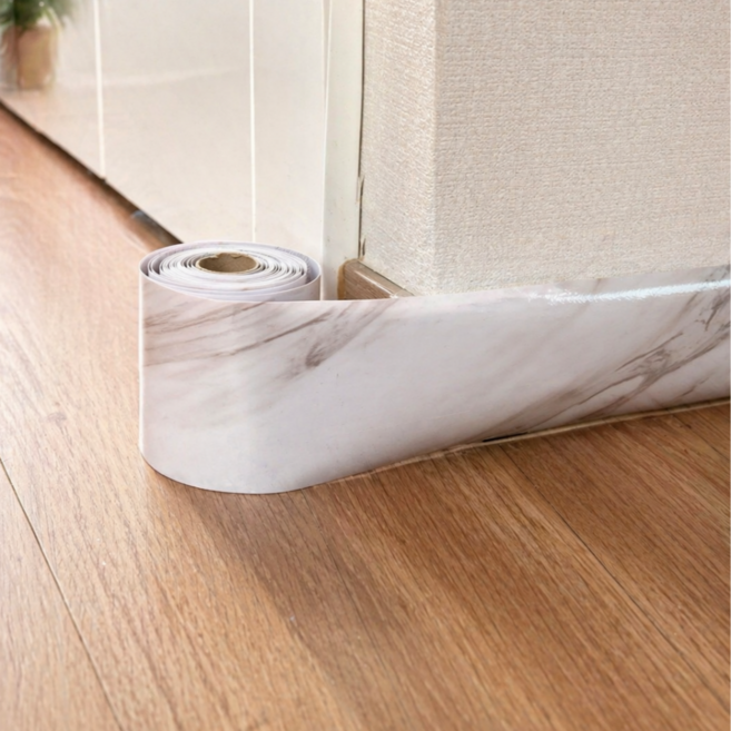 도도몰 굽도리 벽지 바닥 몰딩 걸레받이 75mm x 5m, 화이트우드